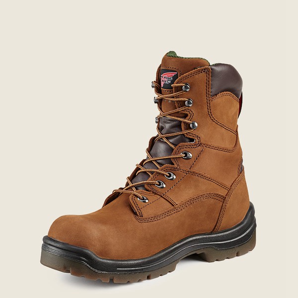 Red Wing Safety Boots Mens Brown - King Toe® - 8-inch Insulated Waterproof Toe - 5702198-JE